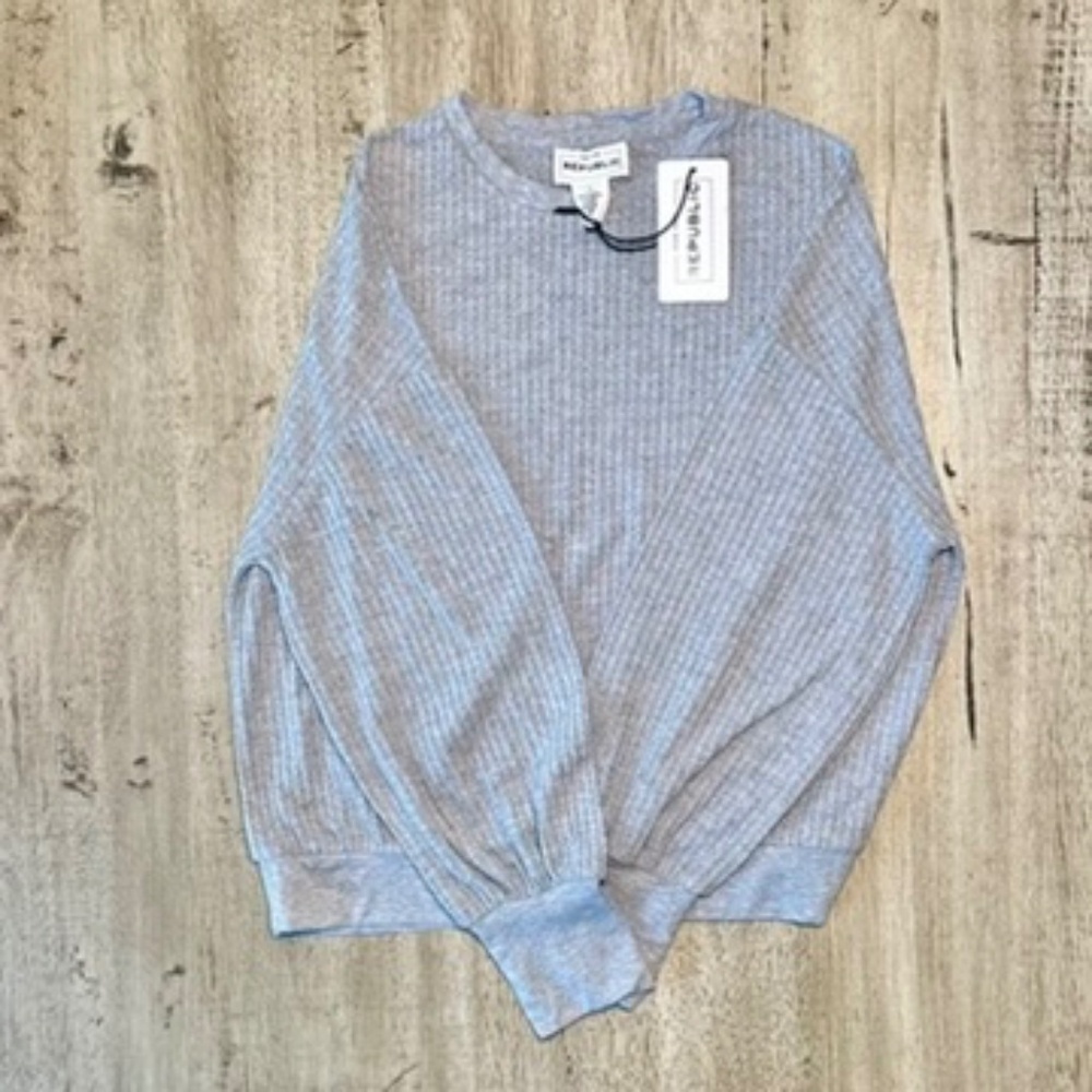 For The Republic Bubble Sleeve Sweater